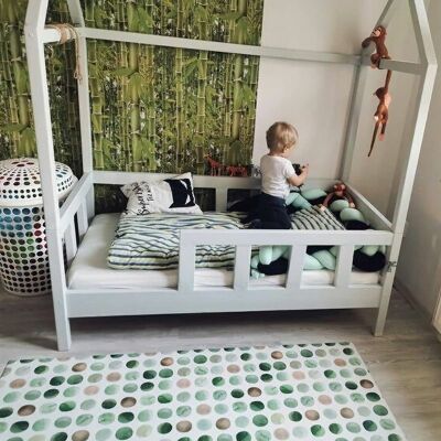 Indoor vinyl PVC carpet watercolor dots